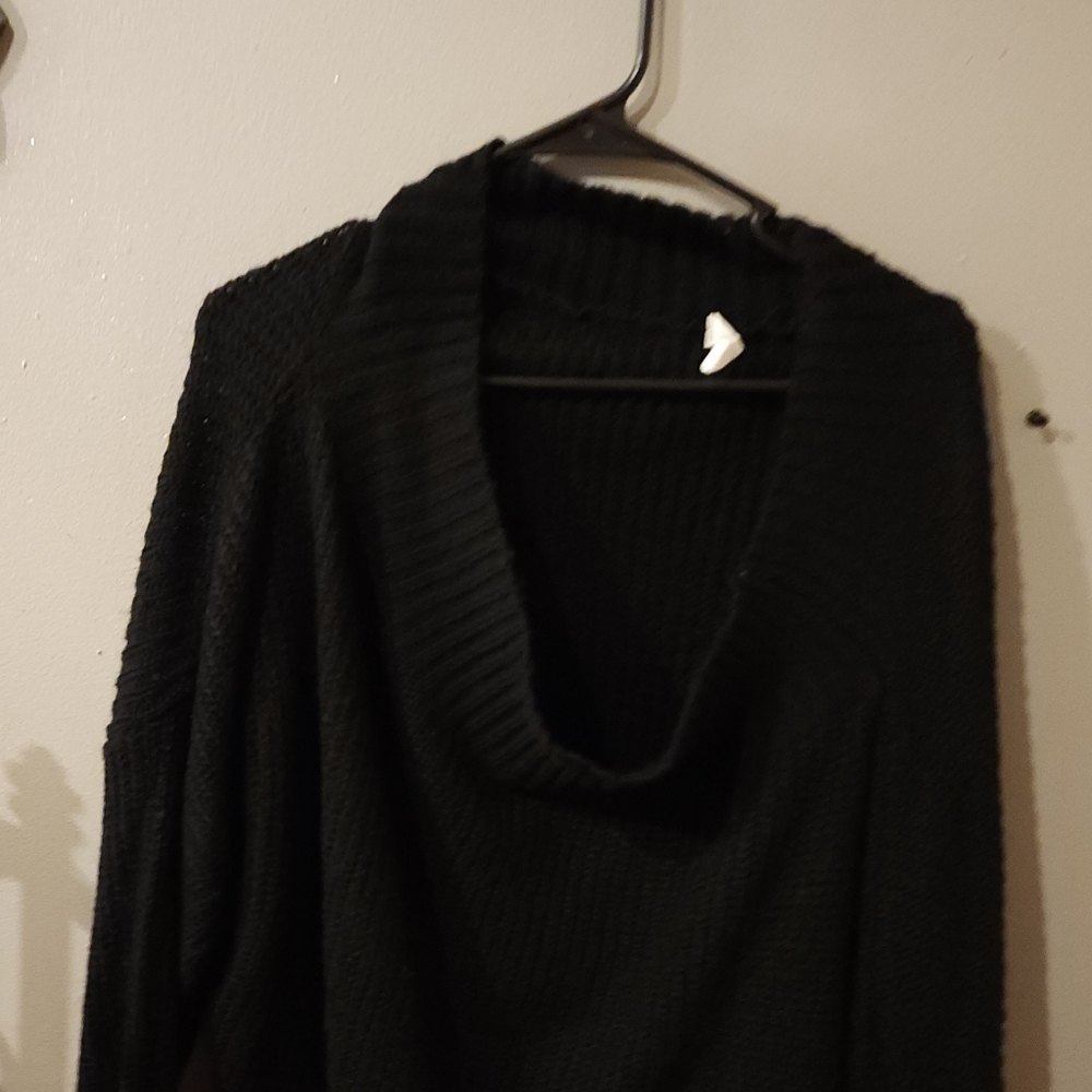 Off the shoulder black sweater